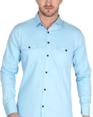 Two side pocket cotton shirts for men