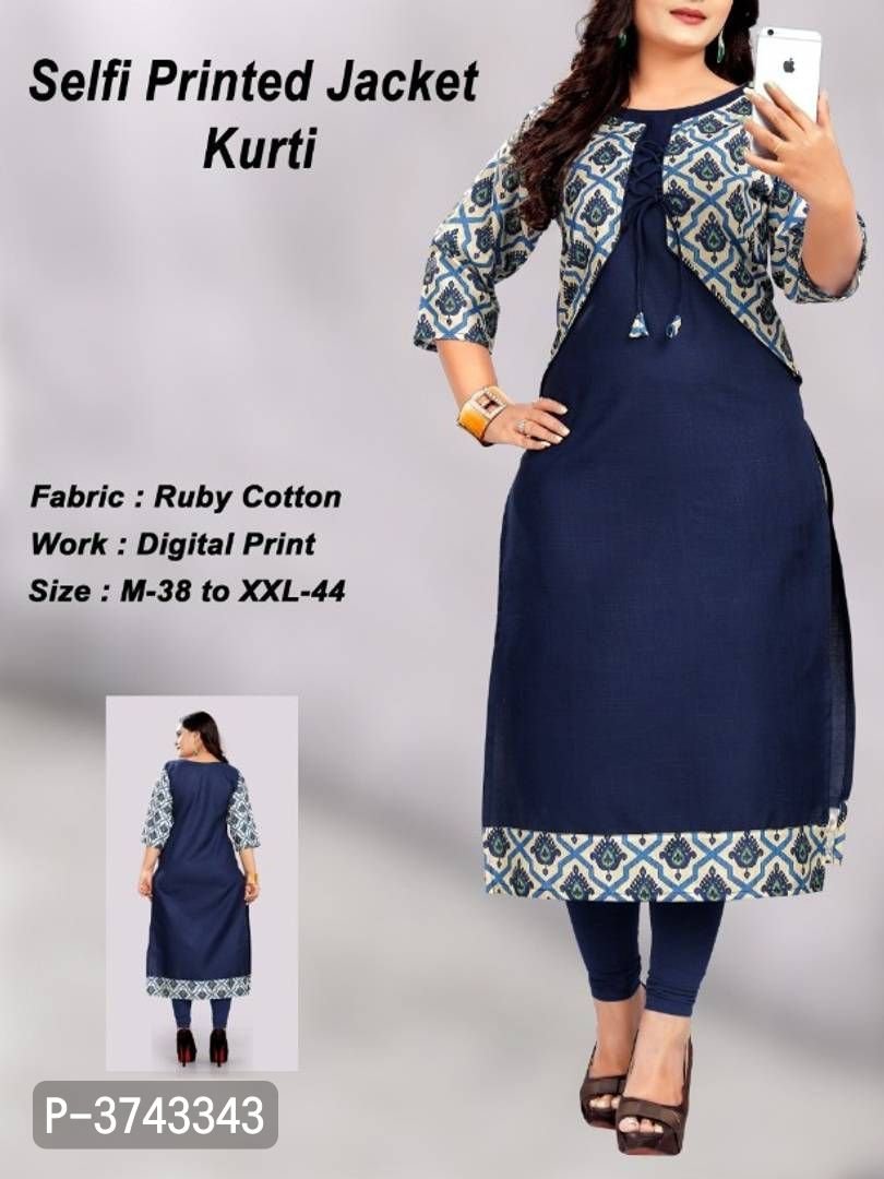 Women Solid Kurta With Palazzos & With Jacket– Inddus.in